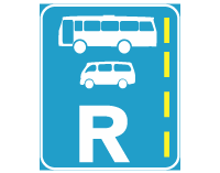 Bus and mini bus lane reservation sign